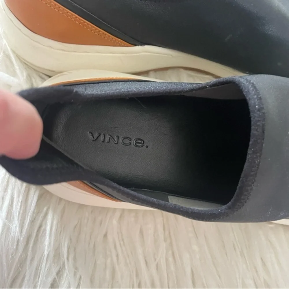 Vince Womens Shoes Vince‎ Marlon Leather Slip-On Sneakers size ladies 8.5